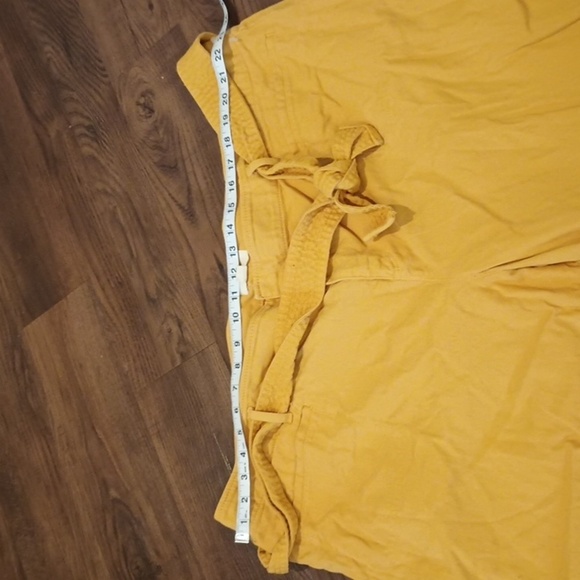 The Loft Plus Yellow Belted Cropped Straight Leg Trousers A33 - Picture 3 of 6